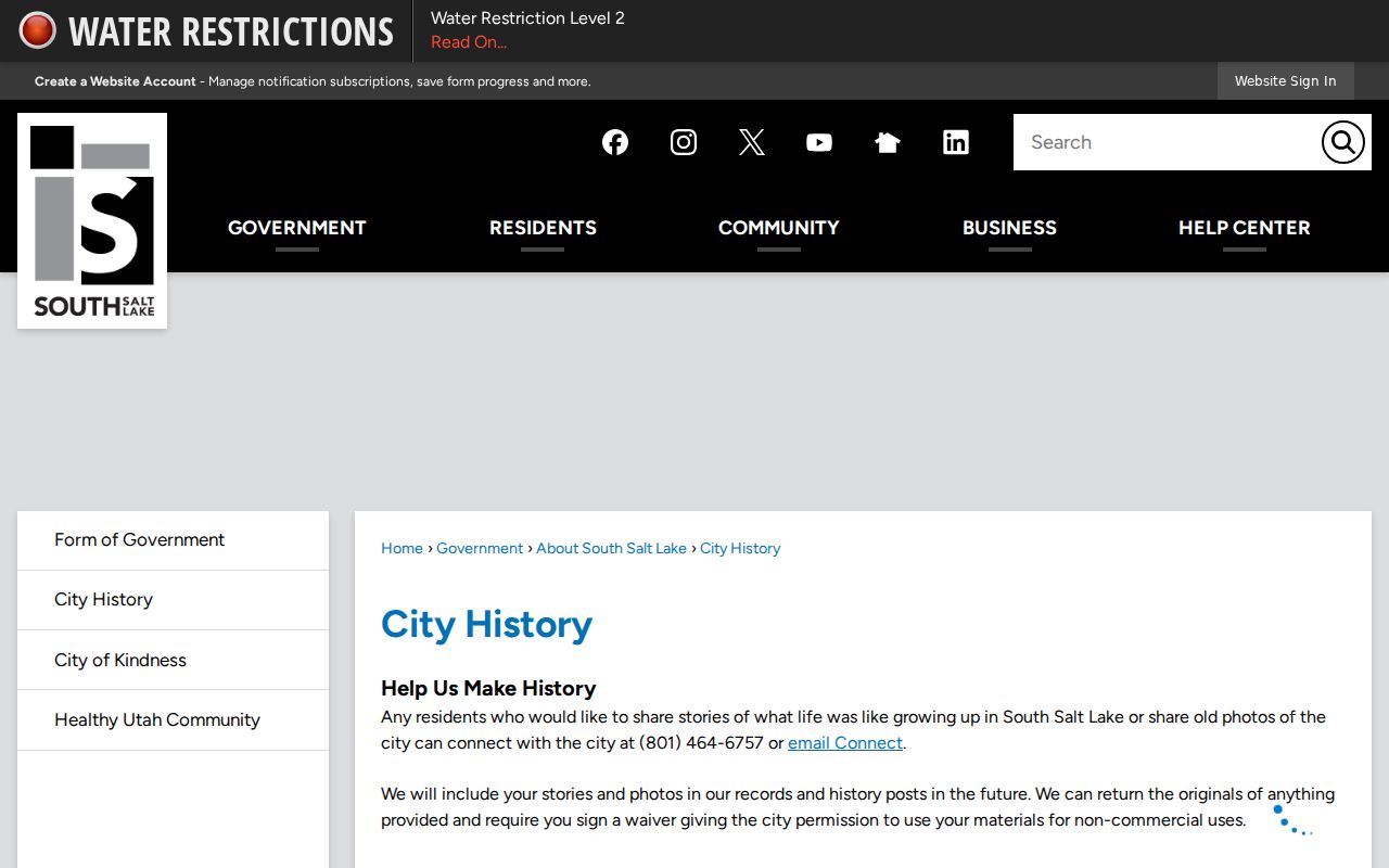 South Salt Lake city history and geography source for ZIP boundary context